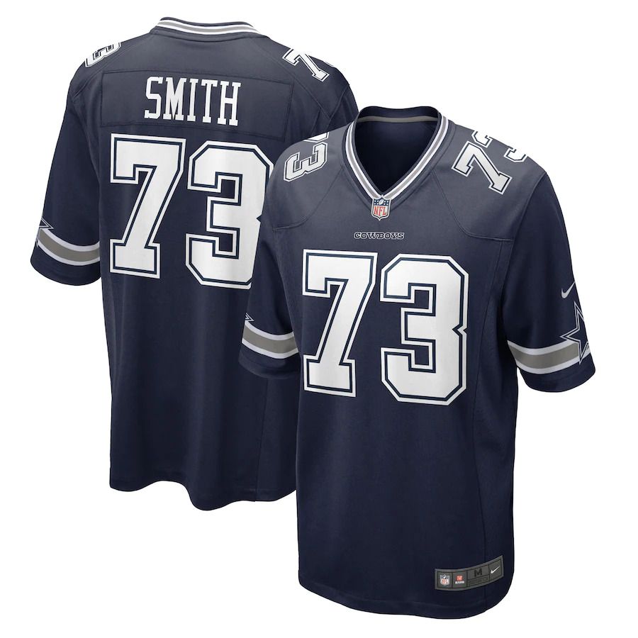 Men Dallas Cowboys #73 Tyler Smith Nike Navy 2022 NFL Draft First Round Pick Game Jersey